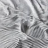 Ettitude Bamboo Sateen Fitted Sheet - Slate Stripes Sustainable Materials
