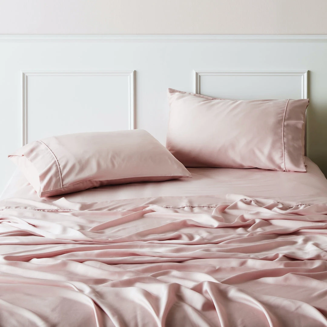 Ettitude Bamboo Sateen Pillowcase Set - Rose Sustainable Materials 4 Ettitude Bamboo Sateen Pillowcase Set - Rose Sustainable Materials