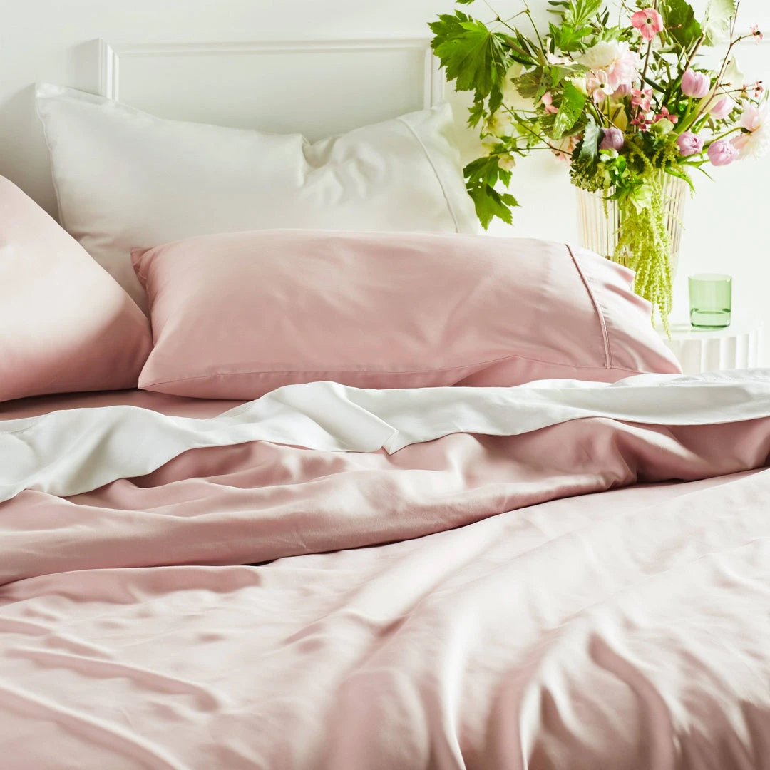 Ettitude Bamboo Sateen Pillowcase Set - Rose Sustainable Materials 5 Ettitude Bamboo Sateen Pillowcase Set - Rose Sustainable Materials