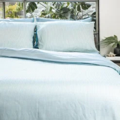 Ettitude Bamboo Sateen Pillowcase Set - Starlight Blue Stripes 7 Ettitude Bamboo Sateen Pillowcase Set - Starlight Blue Stripes