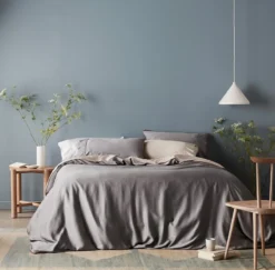 Ettitude Bamboo Sateen Plus Duvet Cover - Fog