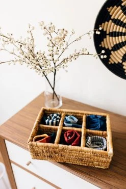 Azizi Life Home Goods Banana Leaf Divided Serving Tray