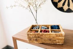 Azizi Life Home Goods Banana Leaf Divided Serving Tray