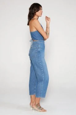 ÉTICA New Arrivals Birdie Halter Jumpsuit - River Rock