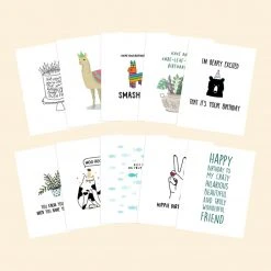 Cute Root Birthday Variety Plantable Cards - 10 Pack Greeting Cards