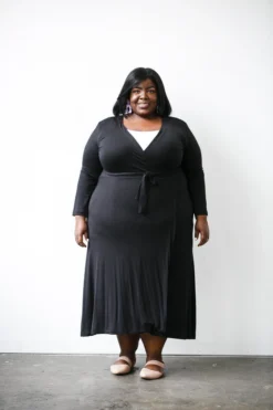 Altar Upcycled Modal Wrap Dress - Black