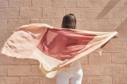 Studio Variously Rosewood Blok Silk And Cashmere Scarf Accessories