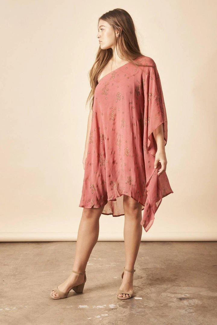 Symbology Blooming Floral One Shoulder Dress In Coral + Gold Best Sellers 4 Symbology Blooming Floral One Shoulder Dress In Coral + Gold Best Sellers