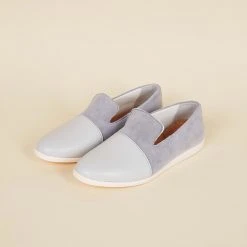 Dooeys Shoes Blue Gray Apple Leather House Loafer