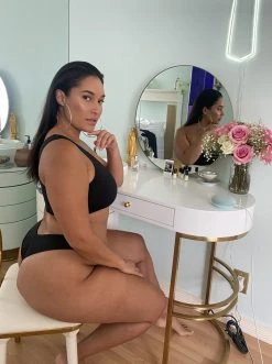 BOLD Swim Soiree Asymmetrical Bikini Set - Black