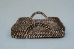 Amara Brown + Natural Rattan Rectangle Tray New Arrivals