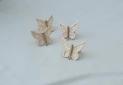 Amara Butterfly Bamboo Napkin Ring Set