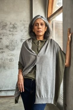 No Nasties Button Poncho Wrap Scarf