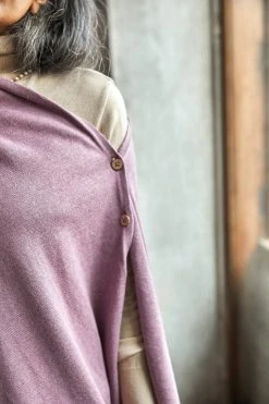 No Nasties Button Poncho Wrap Scarf