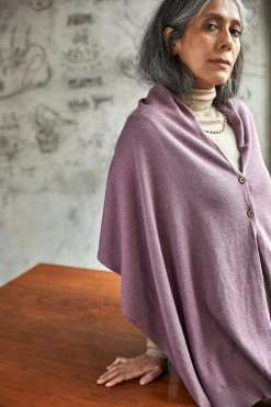 No Nasties Button Poncho Wrap Scarf