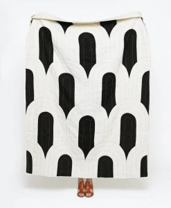 Anchal Canopy Throw Quilt - Charcoal