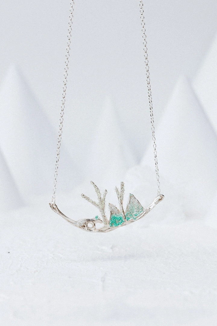 CÂPÂ Jewelry Tundra Landscape Recycled Necklace 3 CÂPÂ Jewelry Tundra Landscape Recycled Necklace