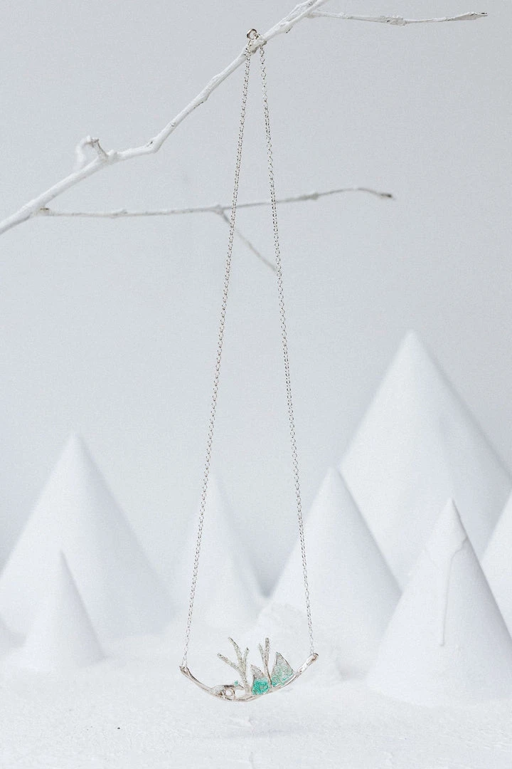 CÂPÂ Jewelry Tundra Landscape Recycled Necklace 4 CÂPÂ Jewelry Tundra Landscape Recycled Necklace