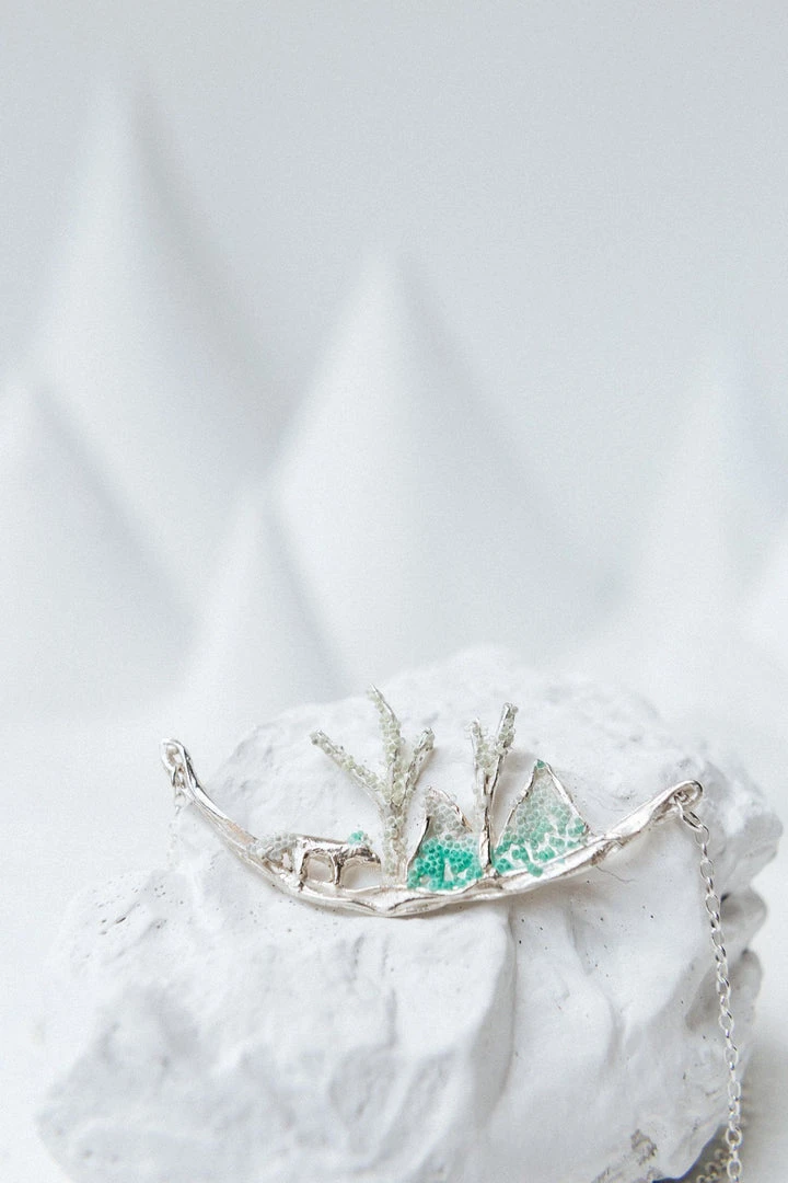 CÂPÂ Jewelry Tundra Landscape Recycled Necklace 6 CÂPÂ Jewelry Tundra Landscape Recycled Necklace