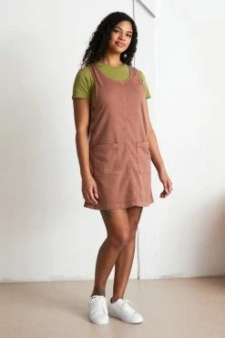 North Of West Caroline Upcycled Jumper Dress - Terracotta Sale