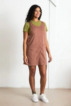 North Of West Caroline Upcycled Jumper Dress - Terracotta Sale