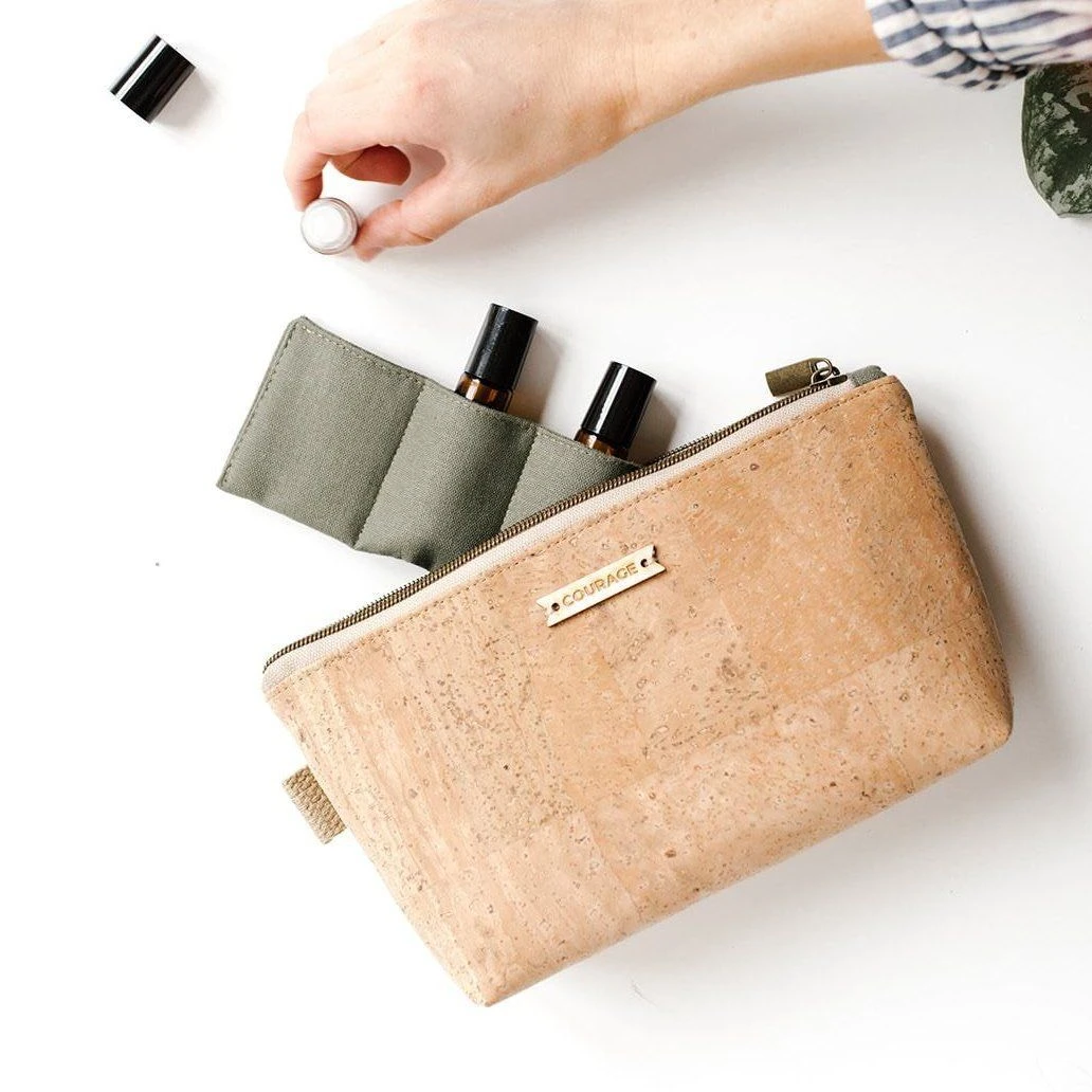Carry Courage Creator Cork Essential Oils Bag - Natural Accessories 4 Carry Courage Creator Cork Essential Oils Bag - Natural Accessories