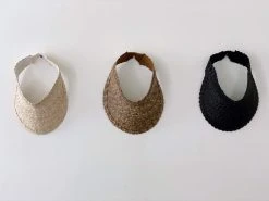 Ceremonia Accessories Palm Leaf Sun Visor - Black