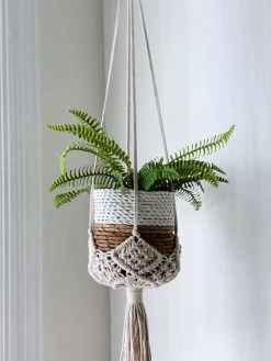 Ceremonia Darling Macramé Plant Hanger - Cream Best Sellers