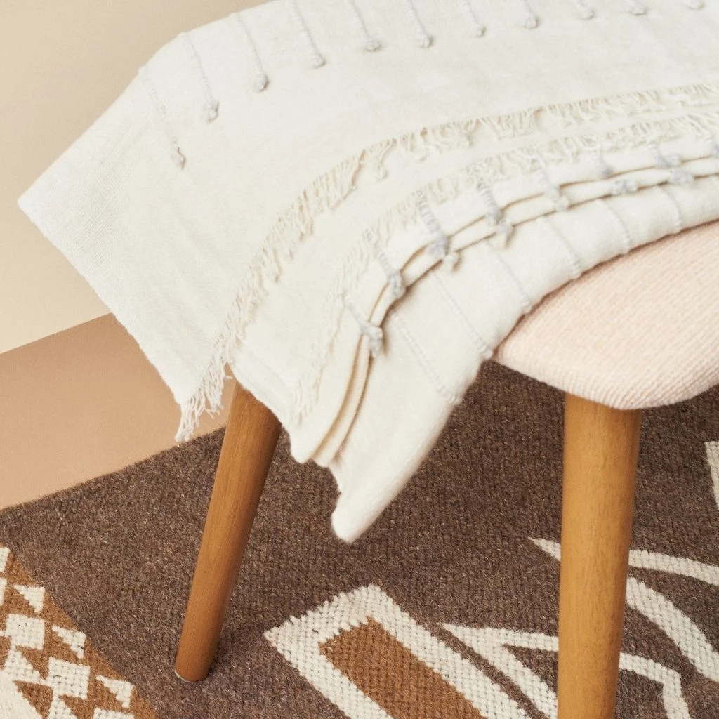 Studio Variously Chalk Merino Throw Blanket 12 Studio Variously Chalk Merino Throw Blanket