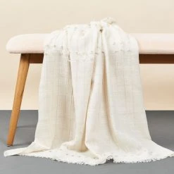 Studio Variously Chalk Merino Throw Blanket