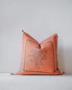 Soil To Studio Chhavi Linen Throw Pillow Cover - Orange Best Sellers
