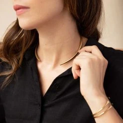 Nisolo Classic Brass Collar Necklace