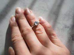 Iron Oxide Classic Oval Moonstone Ring