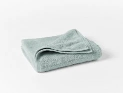 Coyuchi Cloud Loom Towels - Palest Ocean