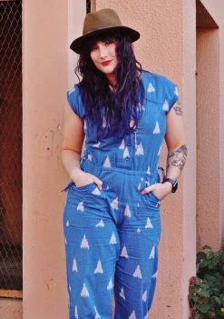 Passion Lilie Cobalt Ikat Jumpsuit