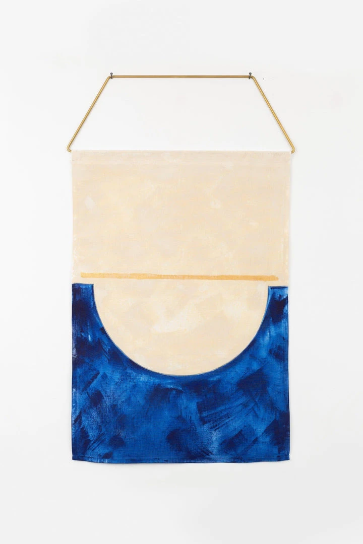 Conejo & Co Puente Wall Hanging - Oyster + Indigo 3 Conejo & Co Puente Wall Hanging - Oyster + Indigo