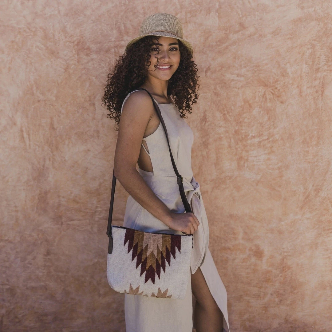 MZ Fair Trade Copal Wool Crossbody Bag 7 MZ Fair Trade Copal Wool Crossbody Bag