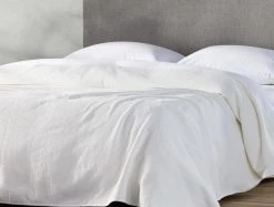 Coyuchi Quilts + Blankets Honeycomb Blanket - White