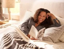 Coyuchi Home Goods Mariposa Supersoft Cotton Blanket - Bone Multi Stripe 8 Coyuchi Home Goods Mariposa Supersoft Cotton Blanket - Bone Multi Stripe