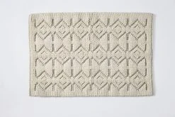 Coyuchi Mosaic Canyon Bath Rug - Undyed / Slate Home Goods