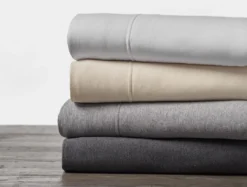 Coyuchi Jersey Sheet Set - Charcoal Heather
