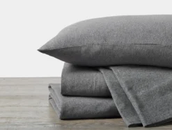 Coyuchi Jersey Sheet Set - Charcoal Heather