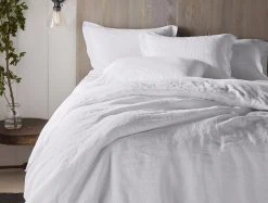 Coyuchi Home Goods Relaxed Linen Duvet Cover - Alpine White