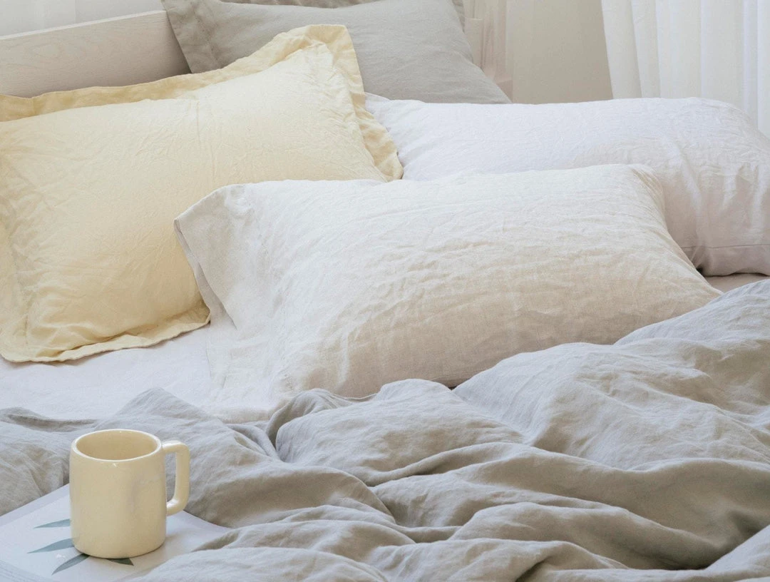 Coyuchi Home Goods Relaxed Linen Sham - Alpine White 4 Coyuchi Home Goods Relaxed Linen Sham - Alpine White