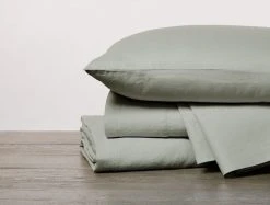 Coyuchi Home Goods Relaxed Linen Sheet Set - Laurel