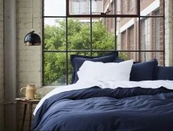 Coyuchi Sateen Pillowcase Set - Moonlight Blue 8 Coyuchi Sateen Pillowcase Set - Moonlight Blue