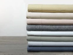 Coyuchi Relaxed Linen Pillowcase Set - Natural Chambray Home Goods