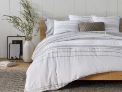 Coyuchi Rippled Stripe Duvet Cover