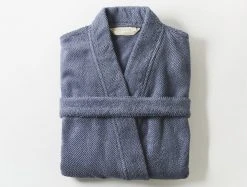 Coyuchi Air Weight Unisex Robe - French Blue