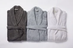 Coyuchi Cloud Loom Unisex Robe - Slate